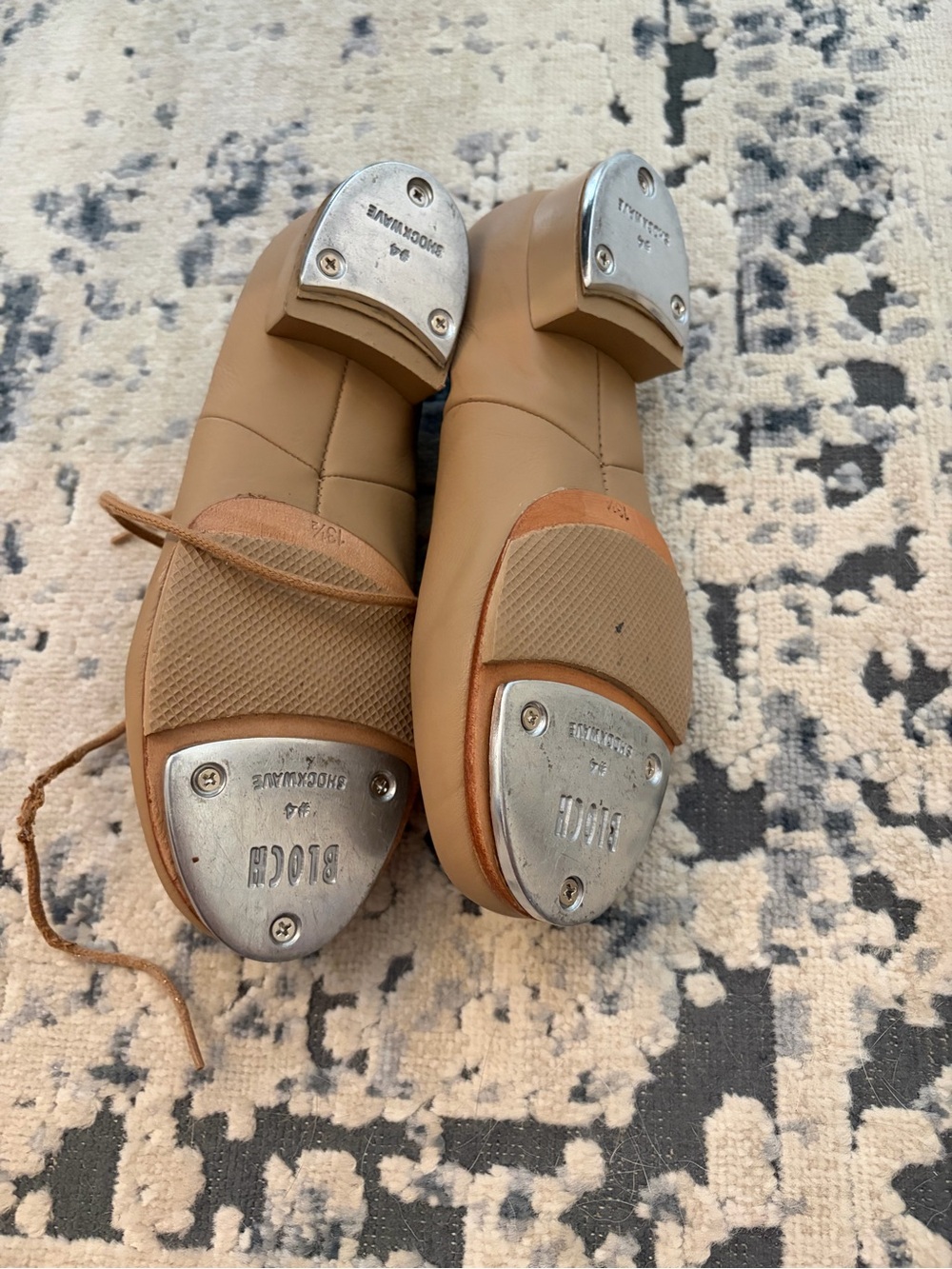 Bloch Kids Tan Leather Tap Oxfords